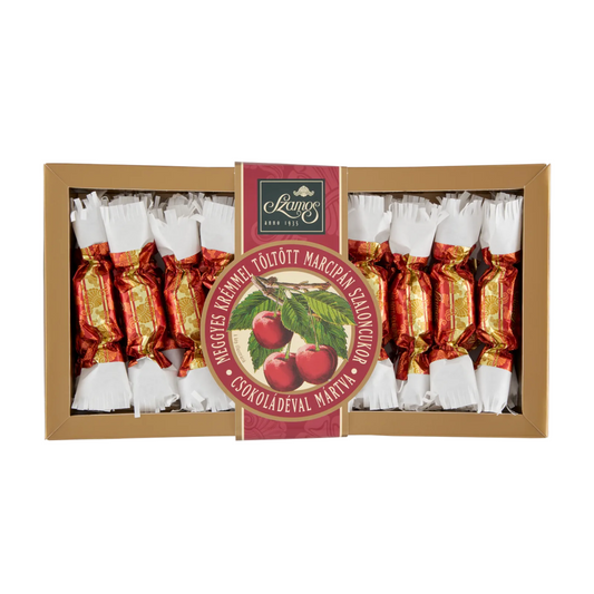 Szamos Körsbärsfylld Marsipan Szaloncukor, 250g
